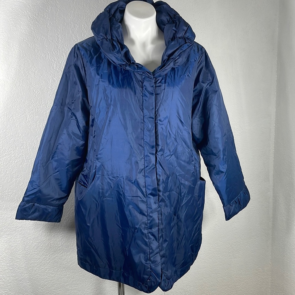 Blue coat button up